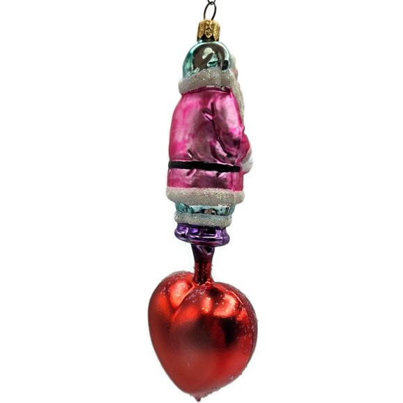 Christopher Radko Heartfelt Santa Claus Red Heart Valentines Christmas Ornament - Picture 9 of 10